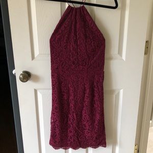 Red Bodycon Dress with open back